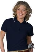Edwards Womens Tipped Collar Dry-Mesh Polo Shirt Edwards Womens Tipped Collar Dry-Mesh Polo Shirt