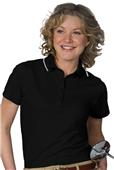 Edwards Womens Tipped Collar Dry-Mesh Polo Shirt Edwards Womens Tipped Collar Dry-Mesh Polo Shirt