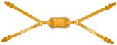 Adams Football 4-Point High Gel Chin Straps & Cup Adams Football 4-Point High Gel Chin Straps & Cup