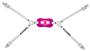 Adams Football 4-Point High Pink Pro Chin Staps