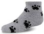 World's Softest Youth Cozy Spa Qtr Paw Print Socks