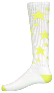 WHITE/FLUORESCENT YELLOW STARS