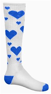 WHITE/ROYAL HEARTS