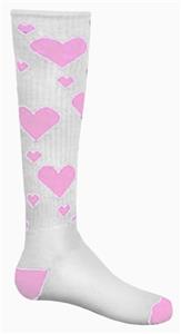 WHITE/PINK HEARTS