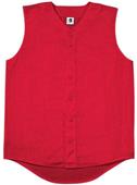 Mesh Sleeveless Button-Front Baseball Jerseys