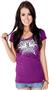 Milifidel La-Femme Womens Purple Scoop Neck Tee