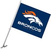 NFL Denver Broncos 2-Sided 11" x 14" Car Flag NFL Denver Broncos 2-Sided 11" x 14" Car Flag