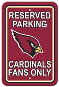BSI NFL Arizona Cardinals Reserved Parking Sign BSI NFL Arizona Cardinals Reserved Parking Sign