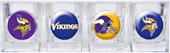 NFL Minnesota Vikings 4 Piece Shot Glass Set NFL Minnesota Vikings 4 Piece Shot Glass Set
