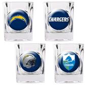 NFL San Diego Chargers 4 Piece Shot Glass Set
