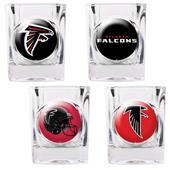 NFL Atlanta Falcons 4 Piece Shot Glass Set NFL Atlanta Falcons 4 Piece Shot Glass Set