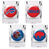 NFL Buffalo Bills 4 Piece Shot Glass Set NFL Buffalo Bills 4 Piece Shot Glass Set
