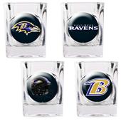 NFL Baltimore Ravens 4 Piece Shot Glass Set