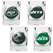 NFL New York Jets 4 Piece Shot Glass Set NFL New York Jets 4 Piece Shot Glass Set