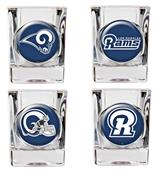 NFL St. Louis Rams 4 Piece Shot Glass Set NFL St. Louis Rams 4 Piece Shot Glass Set