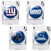 BSI NFL New York Giants 4 Piece Shot Glass Set BSI NFL New York Giants 4 Piece Shot Glass Set