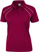 Baw Ladies SS Dual Line Cool-Tek Polo Shirts