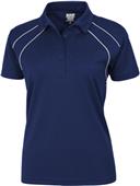 Baw Ladies SS Dual Line Cool-Tek Polo Shirts