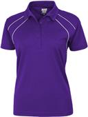 Baw Ladies SS Dual Line Cool-Tek Polo Shirts