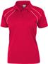 Ladies SS Dual Line Cool-Tek Polo Shirts