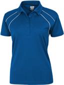 Baw Ladies SS Dual Line Cool-Tek Polo Shirts