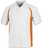 Baw Men's SS White Body Cool-Tek Polo Shirts