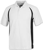 Baw Men's SS White Body Cool-Tek Polo Shirts