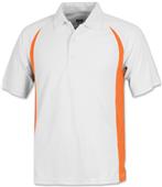 Baw Men's SS White Body Cool-Tek Polo Shirts
