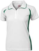 Baw Ladies SS White Body Cool-Tek Polo Shirts