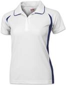 Baw Ladies SS White Body Cool-Tek Polo Shirts