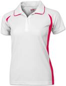 Baw Ladies SS White Body Cool-Tek Polo Shirts