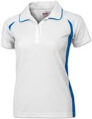 Baw Ladies SS White Body Cool-Tek Polo Shirts