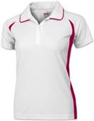 Baw Ladies SS White Body Cool-Tek Polo Shirts