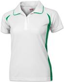 Baw Ladies SS White Body Cool-Tek Polo Shirts