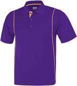 Baw Men's SS Color Rib Shoulder Cool-Tek Polos