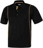 Baw Men's SS Color Rib Shoulder Cool-Tek Polos
