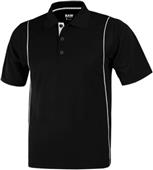 Baw Men's SS Color Rib Shoulder Cool-Tek Polos
