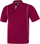 Baw Men's SS Color Rib Shoulder Cool-Tek Polos