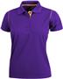 Ladies SS Color Rib Shoulder Cool-Tek Polo Shirts