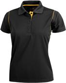 Baw Ladies SS Color Rib Shoulder Cool-Tek Polos