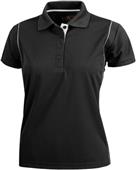 Baw Ladies SS Color Rib Shoulder Cool-Tek Polos