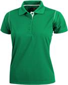 Baw Ladies SS Color Rib Shoulder Cool-Tek Polos