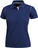 Baw Ladies SS Color Rib Shoulder Cool-Tek Polos