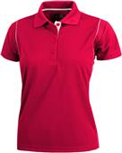 Baw Ladies SS Color Rib Shoulder Cool-Tek Polos