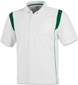 Baw Men's SS White Rib Shoulder Cool-Tek Polos