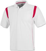 Baw Men's SS White Rib Shoulder Cool-Tek Polos