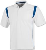 Baw Men's SS White Rib Shoulder Cool-Tek Polos
