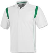 Baw Men's SS White Rib Shoulder Cool-Tek Polos