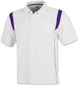 Baw Men's SS White Rib Shoulder Cool-Tek Polos