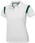Ladies SS White Rib Shoulder Cool-Tek Polo Shirts